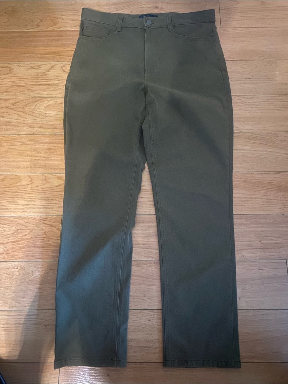 OAK + FORT Olive Green Straight Chinos #15
